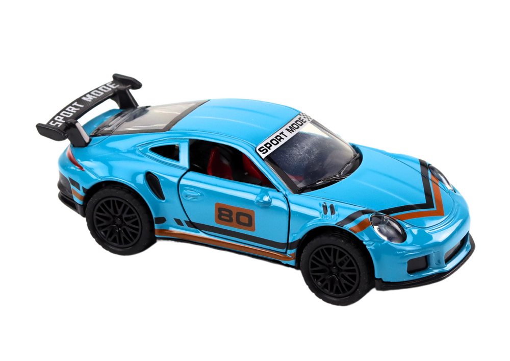 Sportovní auto 1:32 figurka modrý spoiler kovové - Obrázek 2