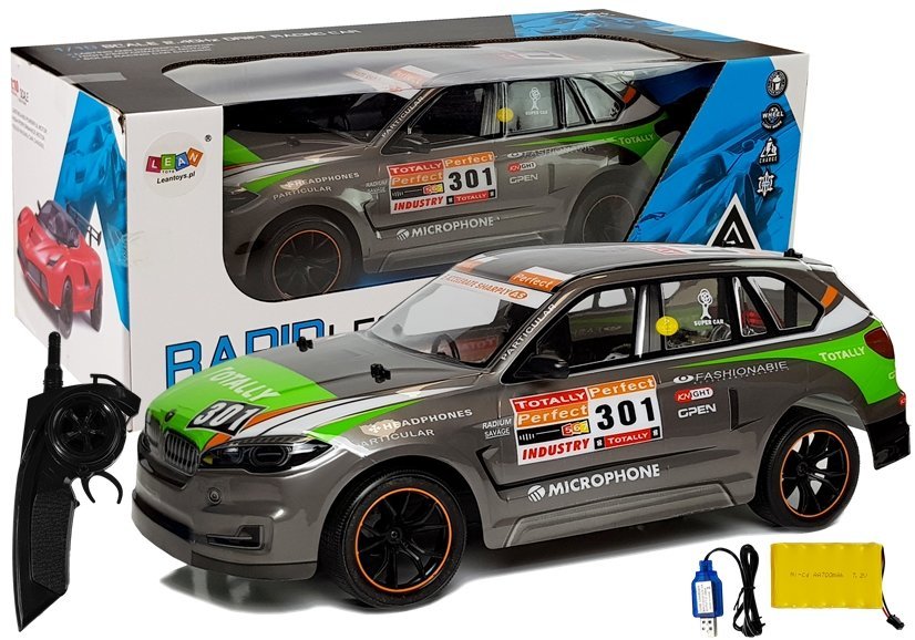 Sportovní auto na dálkové ovládání R/C 1:10 šedé