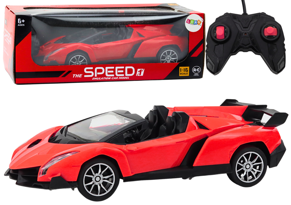 Sportovní auto na dálkové ovládání RC 1:16 červené