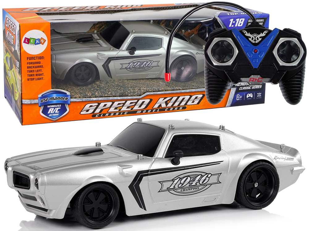 Sportovní auto na dálkové ovládání RC Champion 1:18 stříbrné