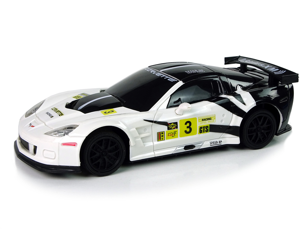 Sportovní auto na dálkové ovládání RC Corvette C6R 1:24 bílé - Obrázek 2