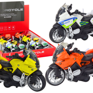 Sportovní motocykl s třecím pohonem 3 vzory žlutý oranžový bílý