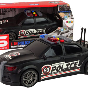 Sportovní policejní auto 1:16 černé se zvukem