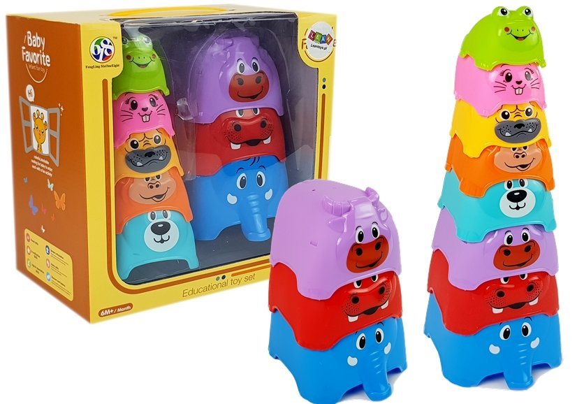 Stavebnice pyramida se zvířátky pro nejmenší