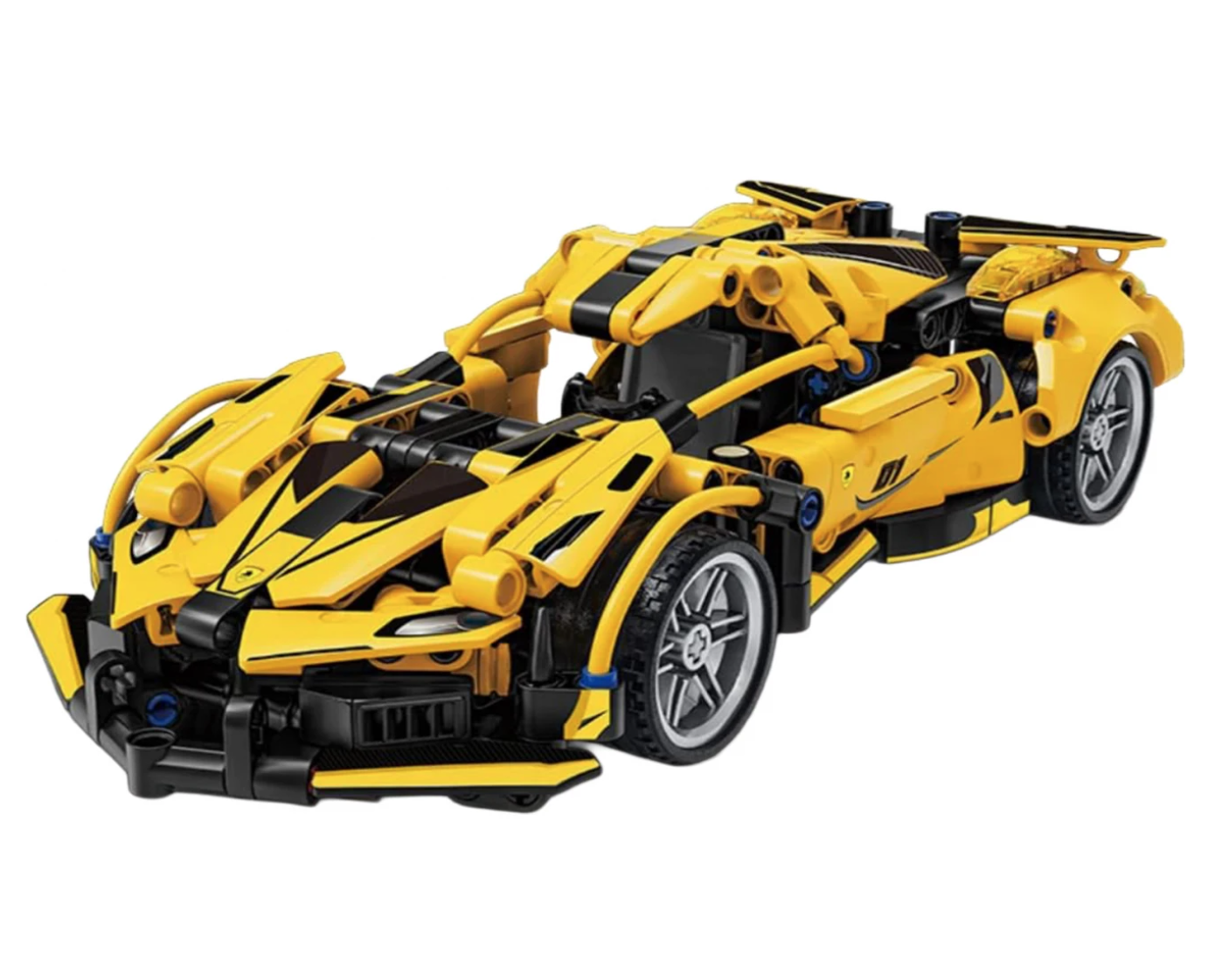 Stavebnice sportovní auto 422 dílků žluté - Obrázek 2