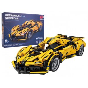 Stavebnice sportovní auto 422 dílků žluté