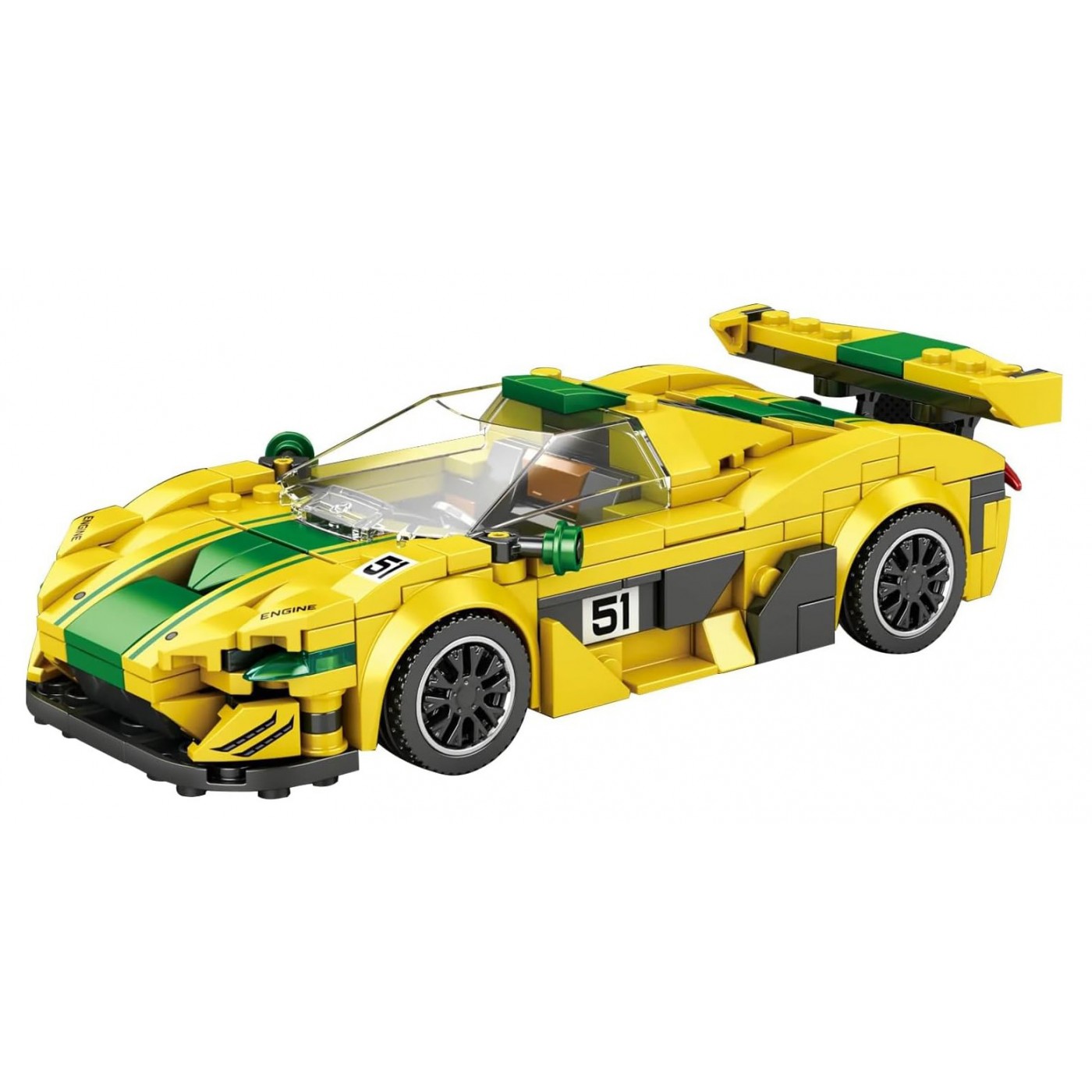 Stavebnice sportovní auto P1 GTR 368 dílů žluté - Obrázek 2