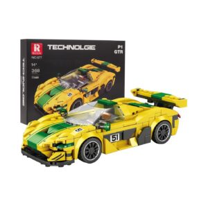 Stavebnice sportovní auto P1 GTR 368 dílů žluté