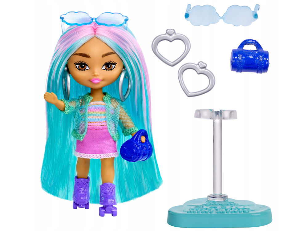 Stylová módní panenka Barbie Extra Mini Minis s doplňky - Obrázek 2