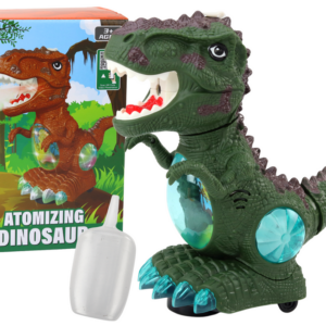 Tancující dinosaurus s detektorem překážek se světly a zvuky zelený