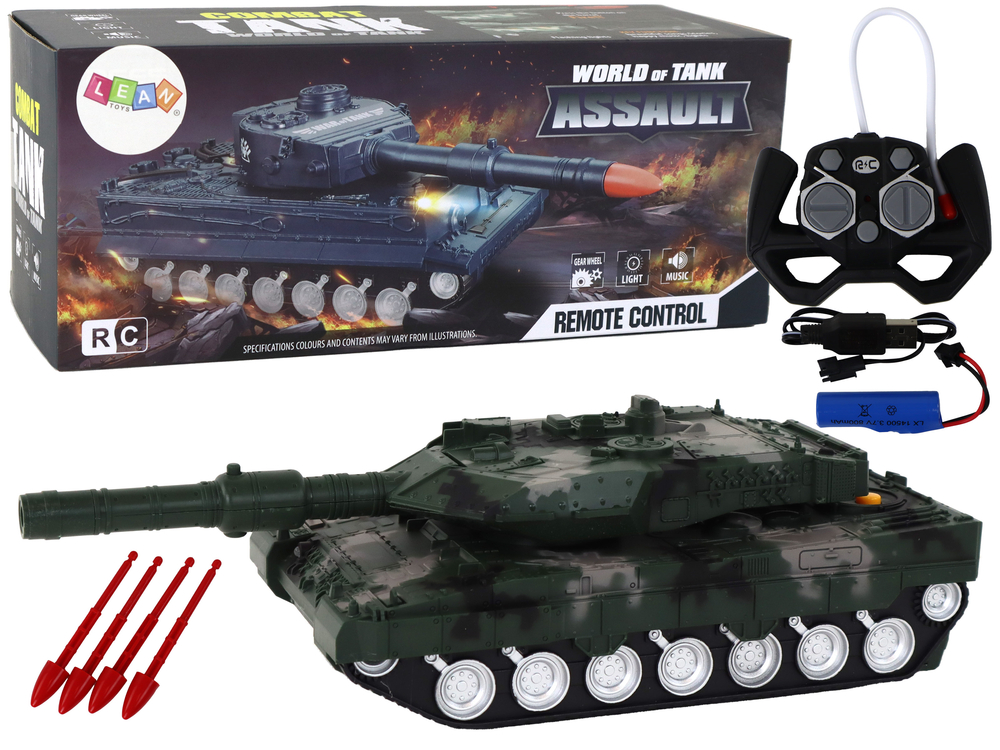 Tank na dálkové ovládání R/C Remote control zelený