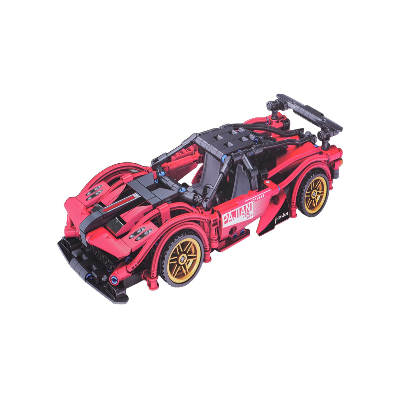 Technická stavebnice závodní auto 488 dílků 1:18 červené - Obrázek 2