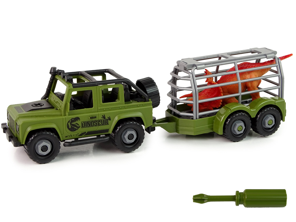 Terénní DIY transportér s dinosaurem zelený - Obrázek 2