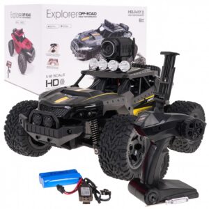 Terénní autíčko na dálkové ovládání Crawler Pioneer 1:12 s kamerou šedé