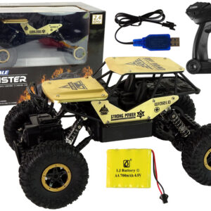 Terénní autíčko na dálkové ovládání Monster 1:18 černozlaté