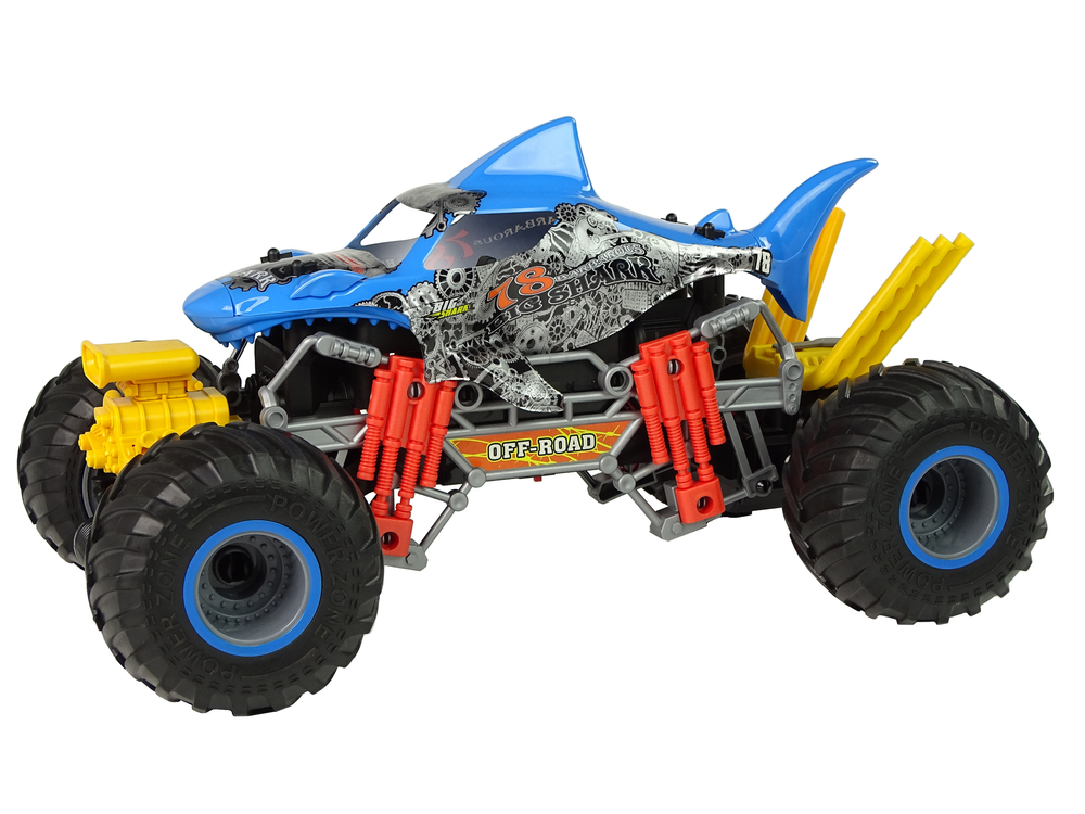 Terénní autíčko na dálkové ovládání Shark Car 1:10 modré - Obrázek 2