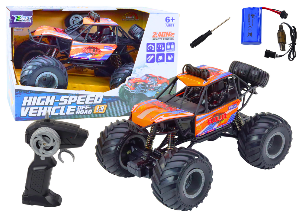 Terénní auto na dálkové ovládání R/C 1:8 oranžové