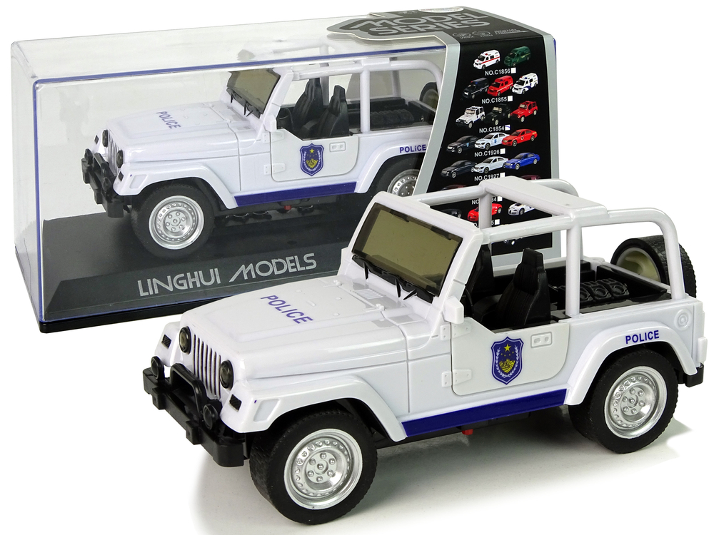 Terénní auto policie bílé