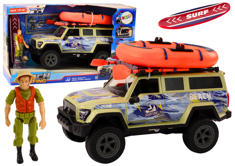 Terénní automobil s příslušenstvím - surf