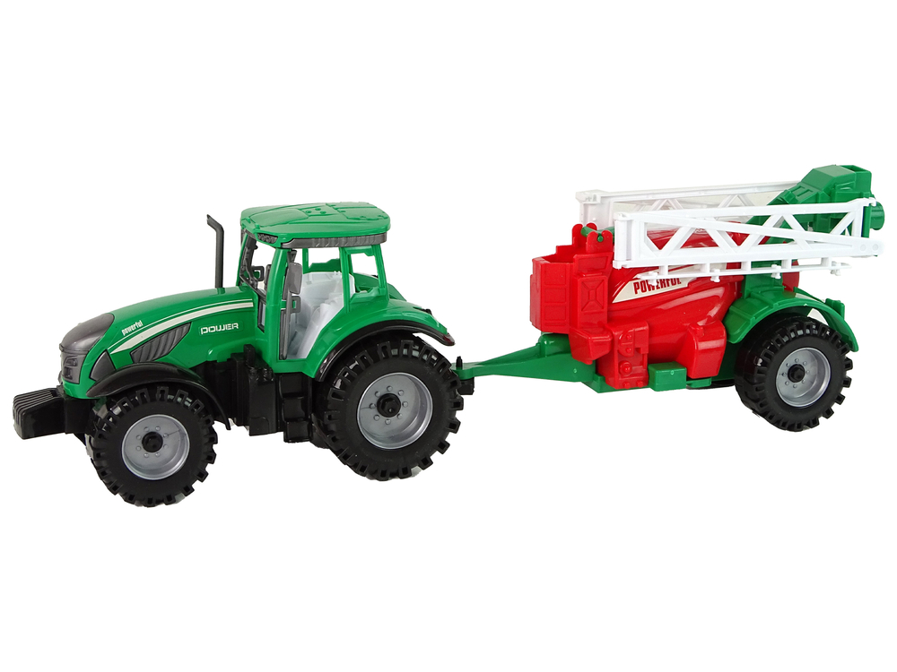 Traktor s postřikovačem třecí pohon zelený - Obrázek 2