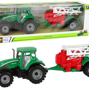 Traktor s postřikovačem třecí pohon zelený