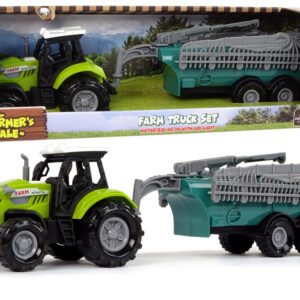 Traktor s postřikovačem zelený