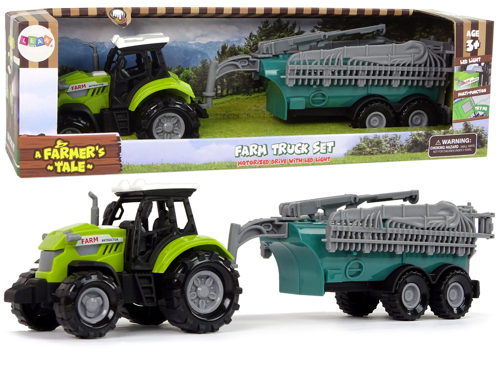 Traktor s postřikovačem zelený