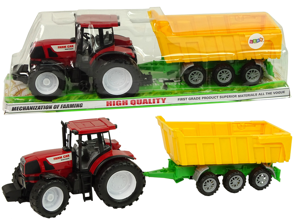 Traktor s přívěsem 50 cm červený