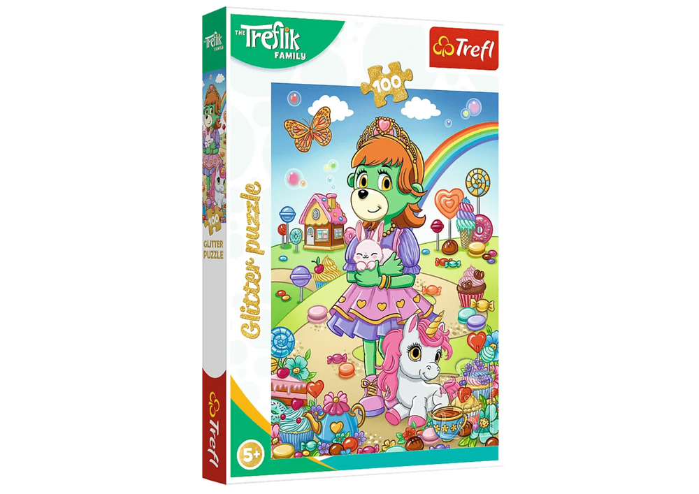 Třpytivé puzzle Treflíci 100 dílků Trefl - Obrázek 2