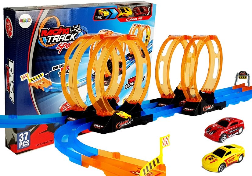 Velká autodráha s autíčky Racing Track 181 cm