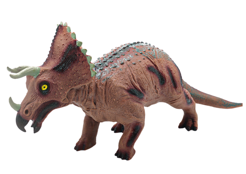Velká figurka dinosaurus Triceratops se zvuky 36 cm hnědá - Obrázek 2