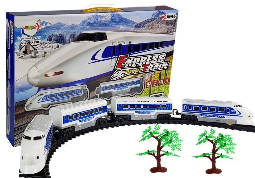 Vlak Express s kolejemi se zvukem a světlem