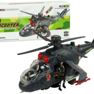 Vojenská helikoptéra se světly