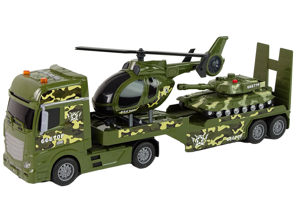 helikoptéra a nákladní auto