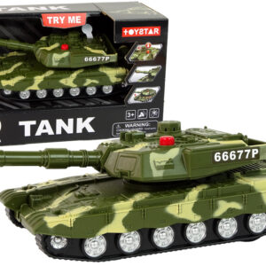 Vojenský tank s třecím pohonem a efekty