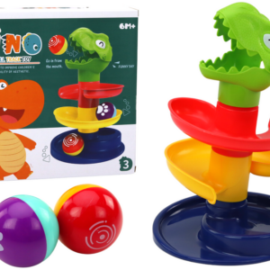 Výuková skluzavka pro kuličky sorter zelený dinosaurus