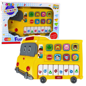 Vzdělávací elektrické piano Autobus pro batolata žluté