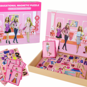 Vzdělávací magnetické puzzle panenky Barbie