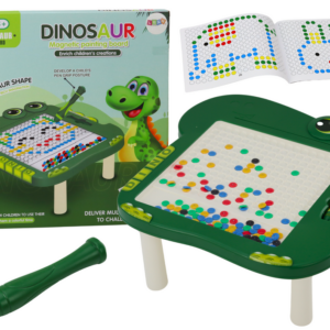 Vzdělávací magnetický stoleček s tabulí a dinosauří skládačkou