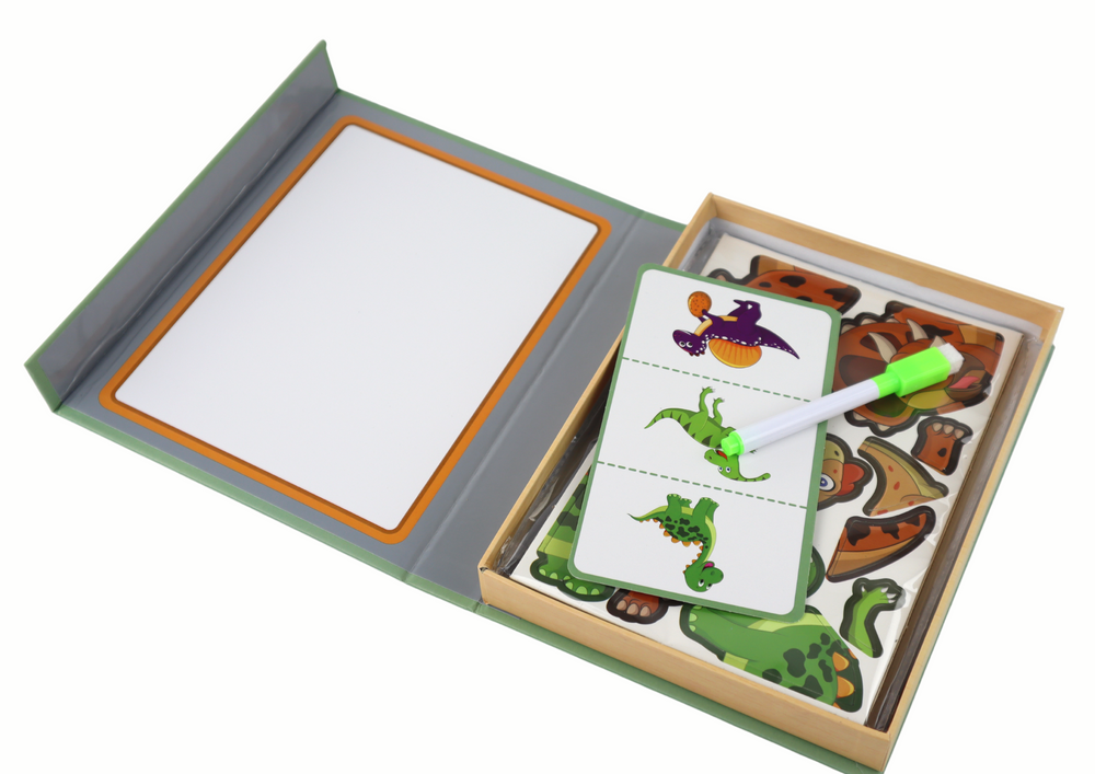 Vzdělávací sada magnetické puzzle s motivy dinosaurů - Obrázek 2