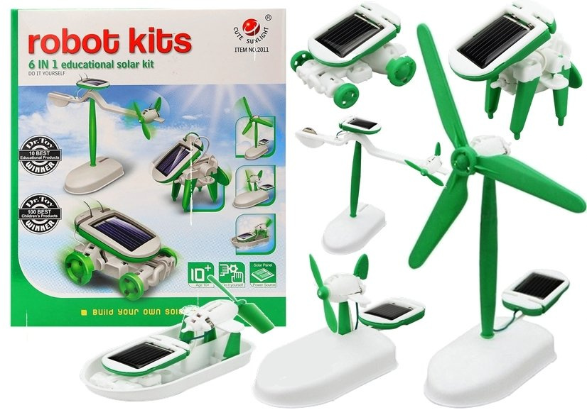 Vzdělávací solární robot Kit 6v1