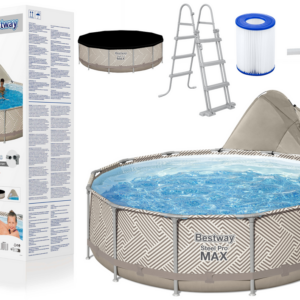 Zahradní bazén s rámem a přístřeškem 396 x 107 cm Bestway 561FY