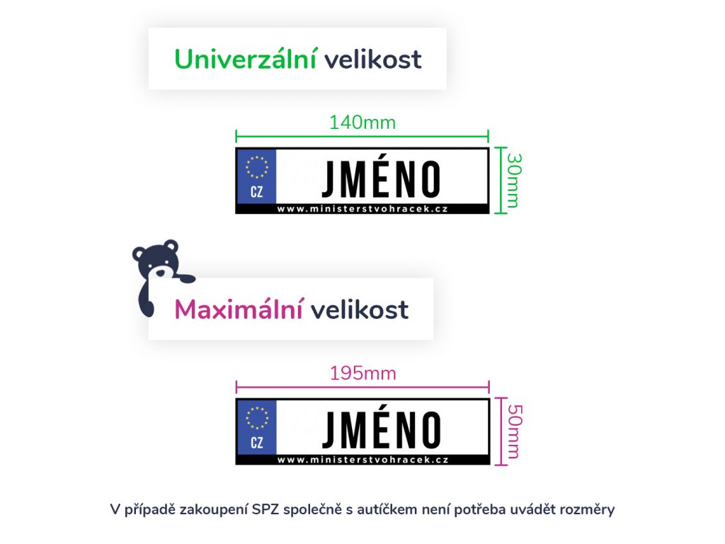 Základní sada 4v1 pro elektrické autíčko velikost S AAA SPZ - Obrázek 2