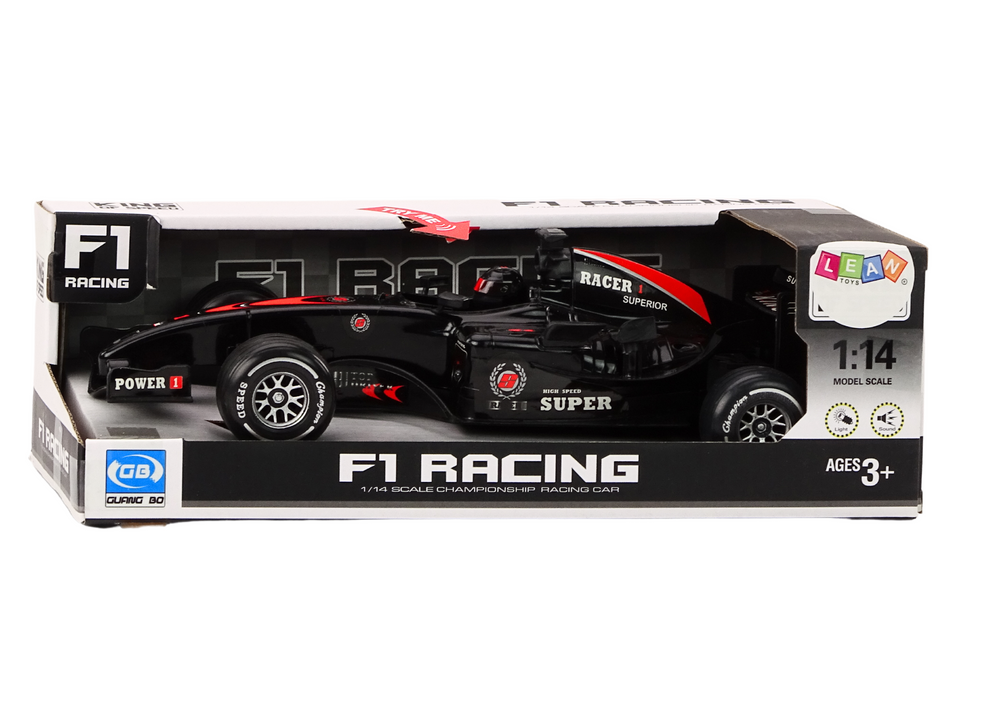 Závodní auto F1 sportovní s pohonem 1:14 černé se zvuky - Obrázek 2