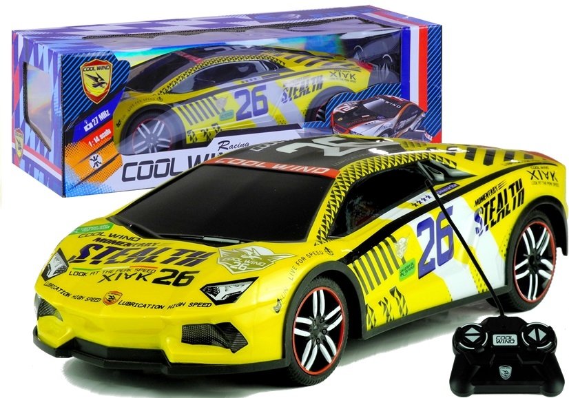 Závodní auto na dálkové ovládání Cool Wind R/C žluté