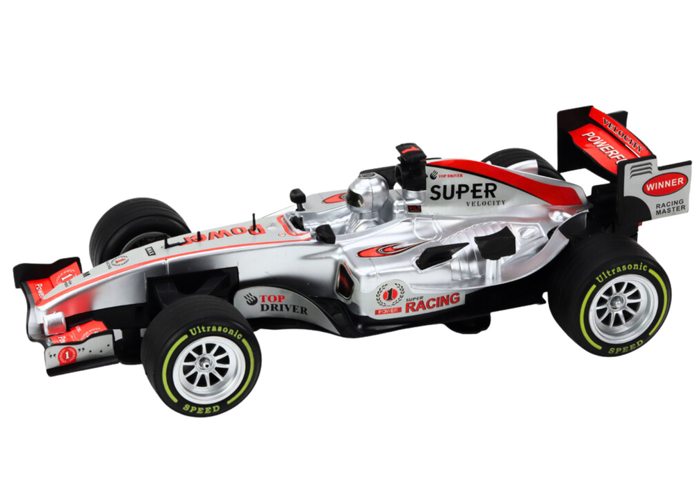 Závodní sportovní auto s pohonem 1:9 stříbrné se zvuky - Obrázek 2
