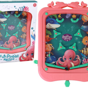 Zručnostní hra mini Pinball s kuličkou růžová