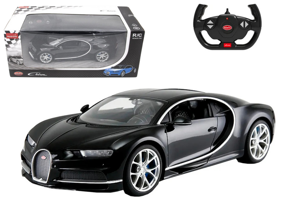 Autíčko Bugatti Chiron na dálkové ovládání RC 1:14 černé