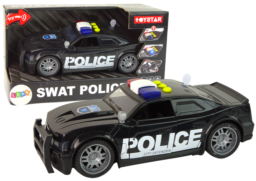 Autíčko policie se světly 1:14 černé