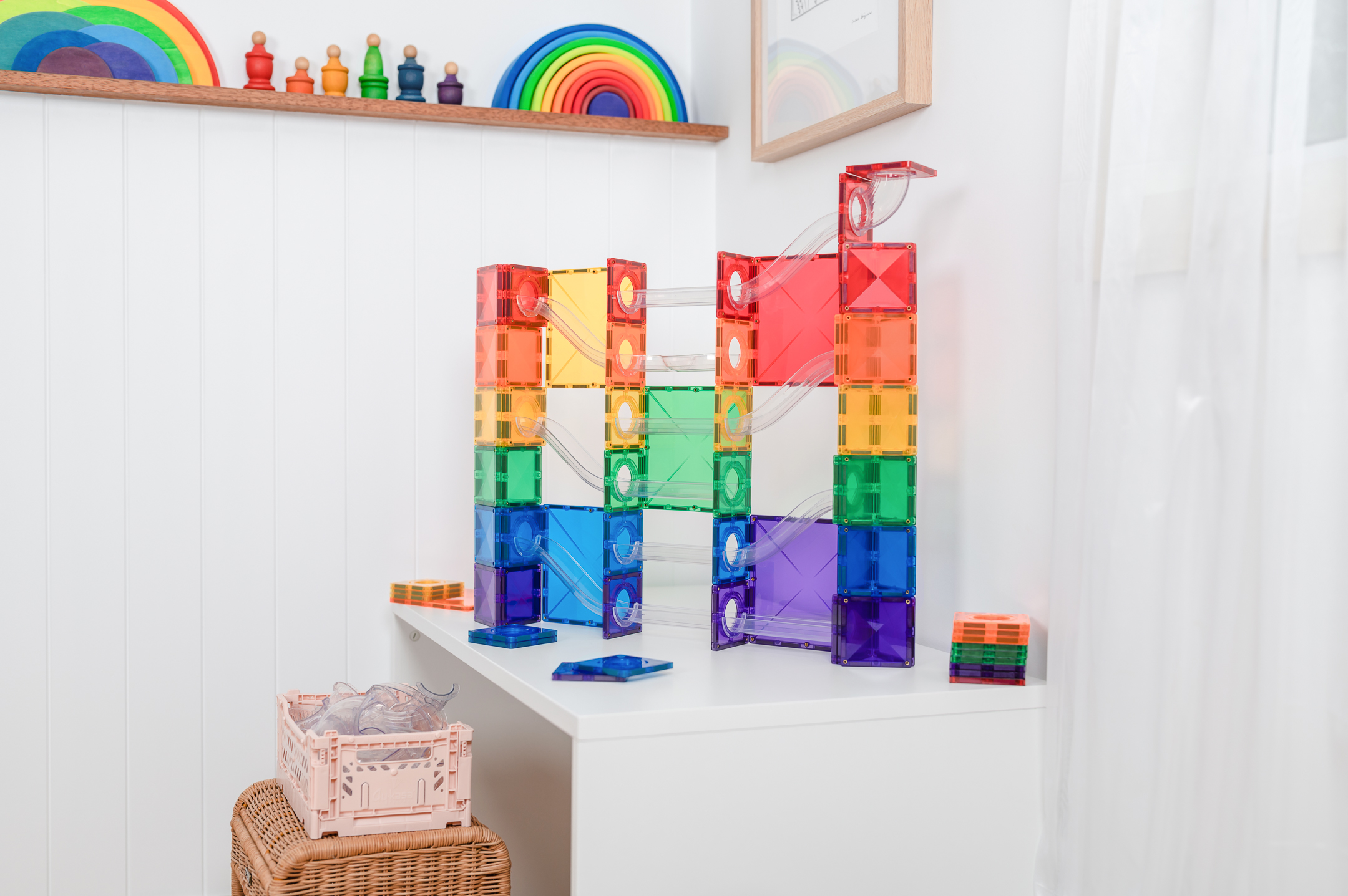 Connetix Connetix Tiles - Magnetická kuličkodráha Super Pack 134 ks - Obrázek 2